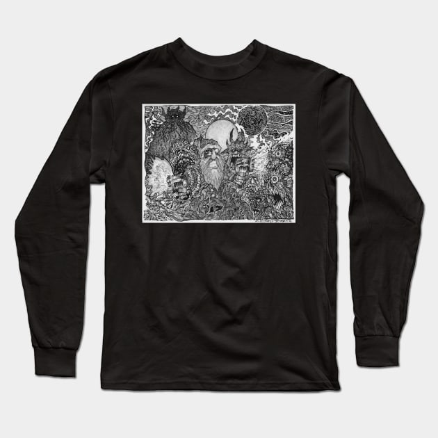 Saint Nick, Demon Slayer Long Sleeve T-Shirt by Christopher's Doodles